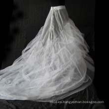 Lace appliques accesorios nupciales de la boda enagua larga del cordón del aro
